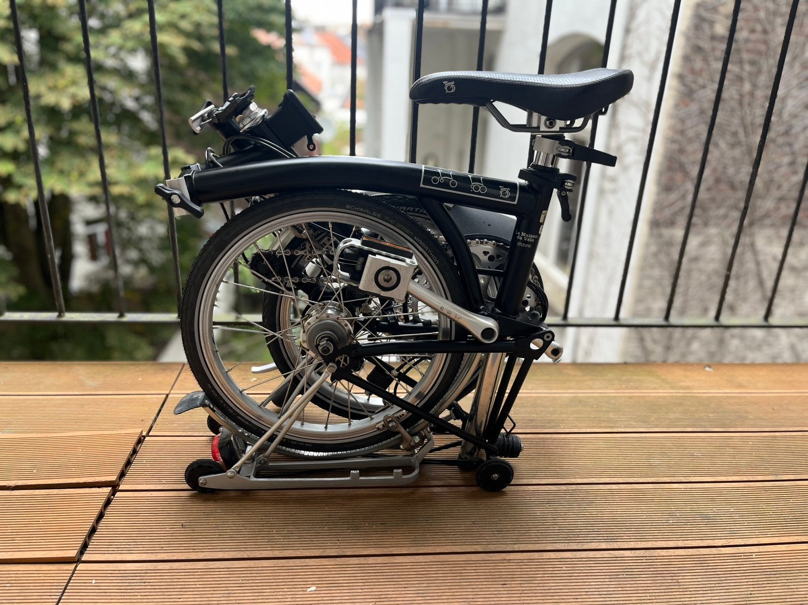 Brompton vouwfiets met 6 versnellingen, Fietsen en Brommers, Ophalen, Gebruikt, Brompton, Velgrem