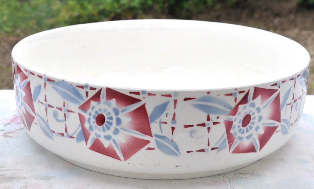 bassin en faience decor art deco, Antiquités & Art, Enlèvement ou Envoi