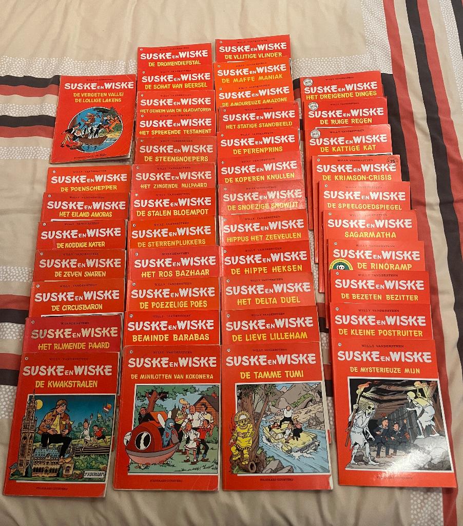 45 unieke exemplaren van Suske & Wiske, Boeken, Willy Vandersteen, Meerdere stripboeken, Ophalen, Gelezen