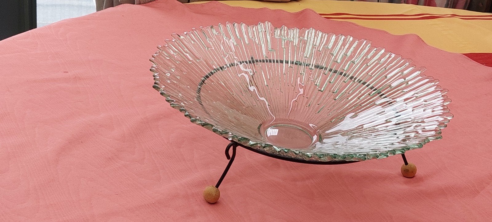 fruitschaal 38cm doorsnede, Schaal, Rond, Ophalen of Verzenden, Glas