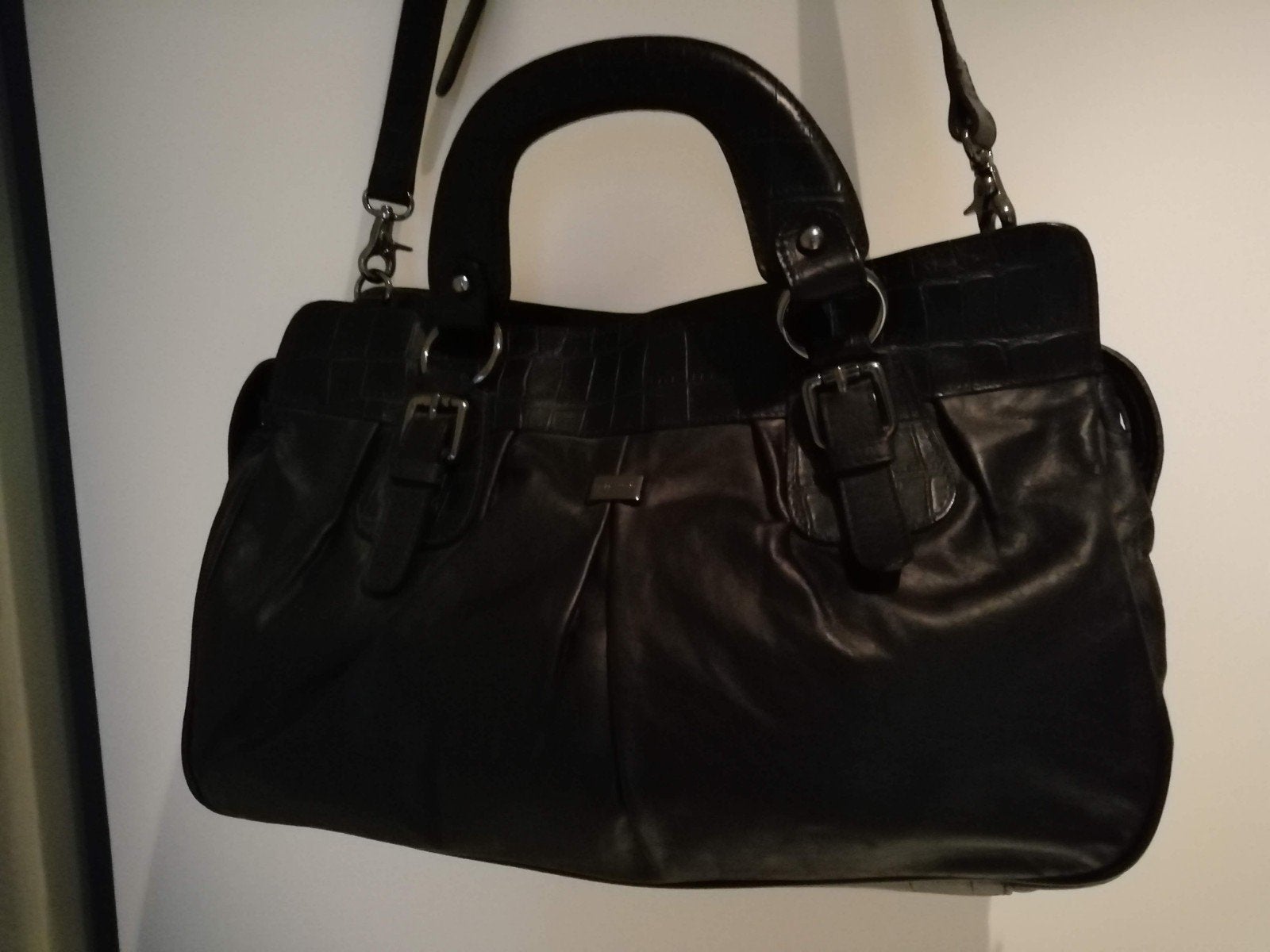 Mooie lederen handtas, Claudio Ferrice, als nieuw, Handtassen en Accessoires, Tassen | Damestassen, Ophalen of Verzenden, Handtas