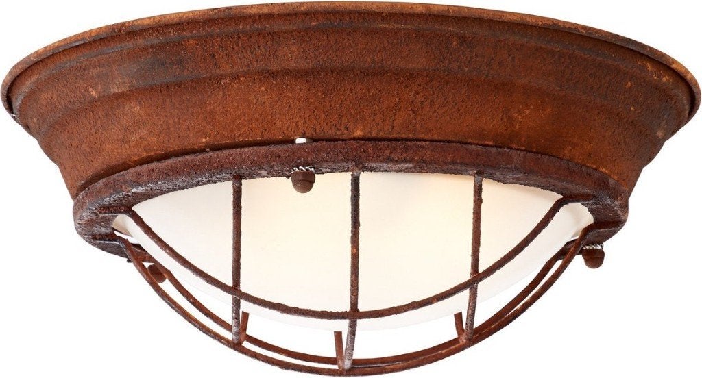 Brilliant TYPHOON - Plafondlamp - Roestkleurig, Huis en Inrichting, Lampen | Plafondlampen, Vintage, 34 cm, Plafondlamp, Metaal