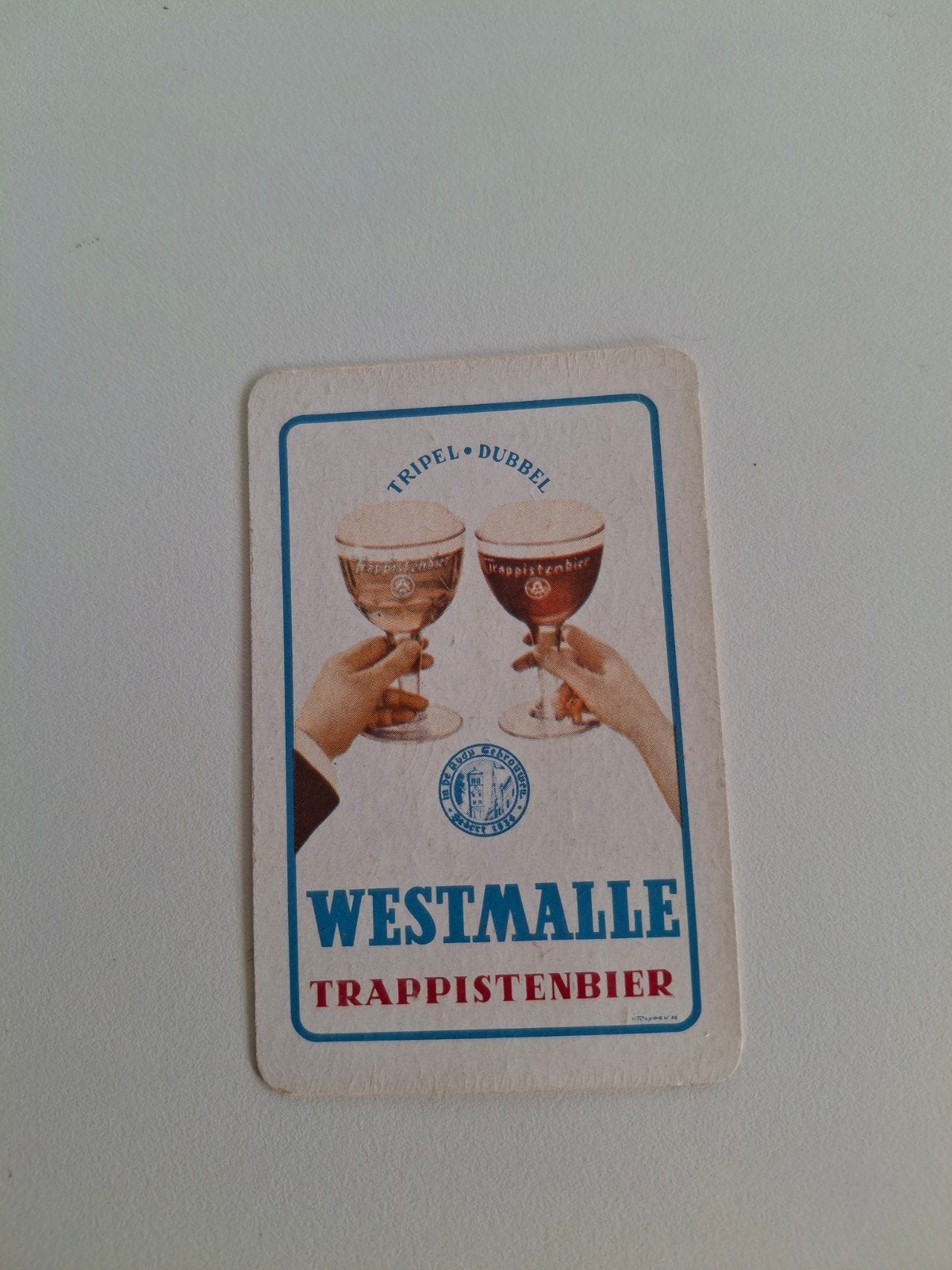 oude speelkaart westmalle trappist, Enlèvement ou Envoi