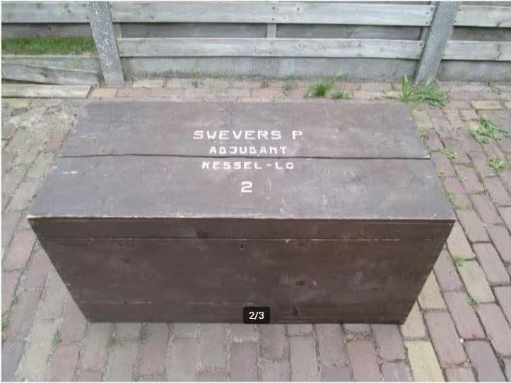 Mooie Grote Retro Houten Legerkist - 110x54x55, Ophalen, Kist of Geocache