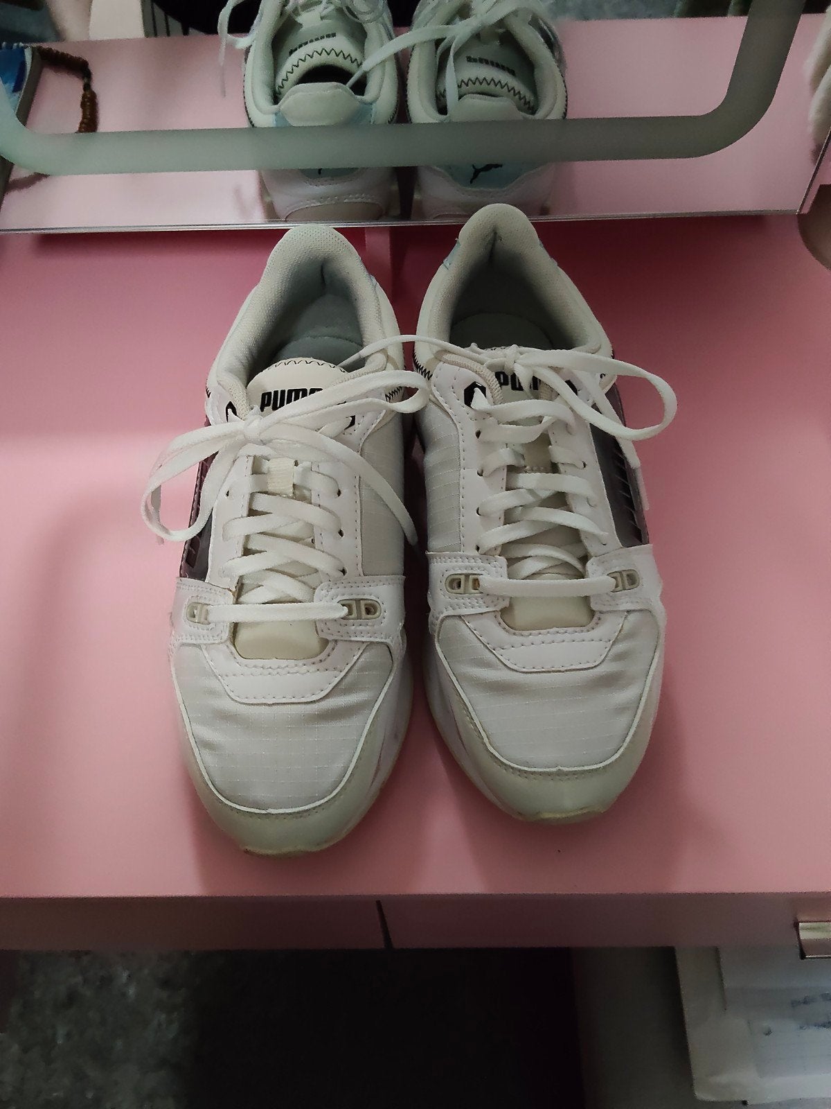 Baskets Puma blanches - Taille 36 / Witte Puma sneakers / Ma, Kleding | Heren, Schoenen, Sneakers, Blauw, Ophalen of Verzenden