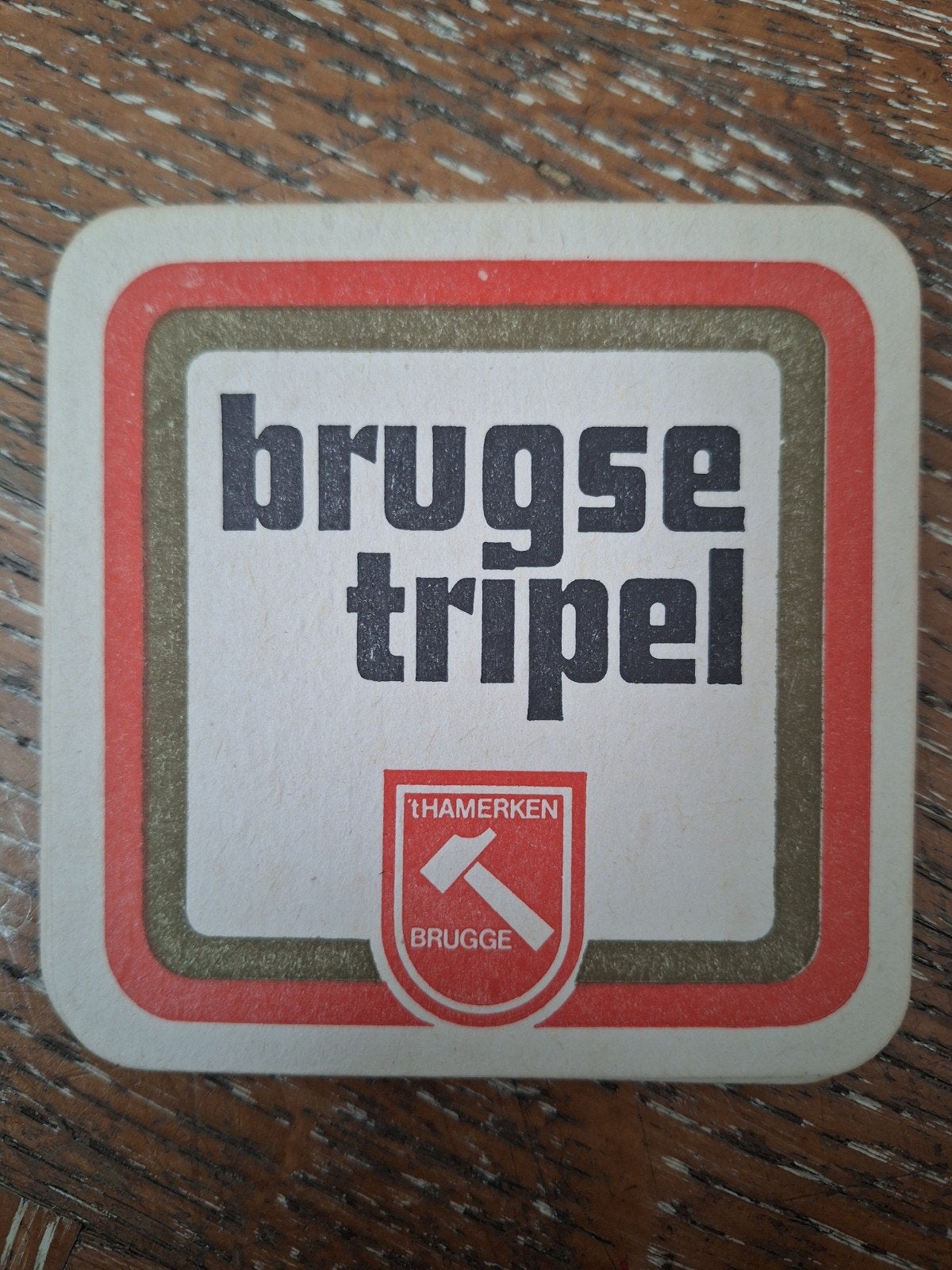oud bierviltje Brugse Tripel brouwerij 't Hamerken Brugge, Verzamelen, Ophalen of Verzenden