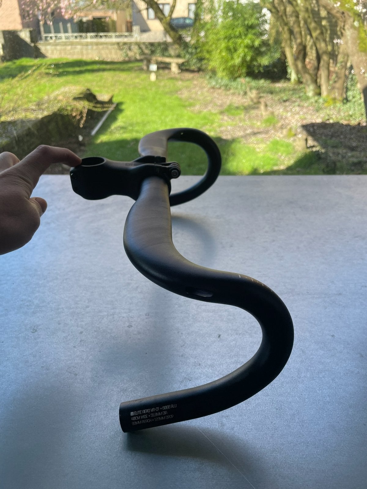Bontrager Elite Aero VR-CF racestuur + Bontrager Elite stem, Ophalen of Verzenden, Gebruikt, Stuur, Aluminium