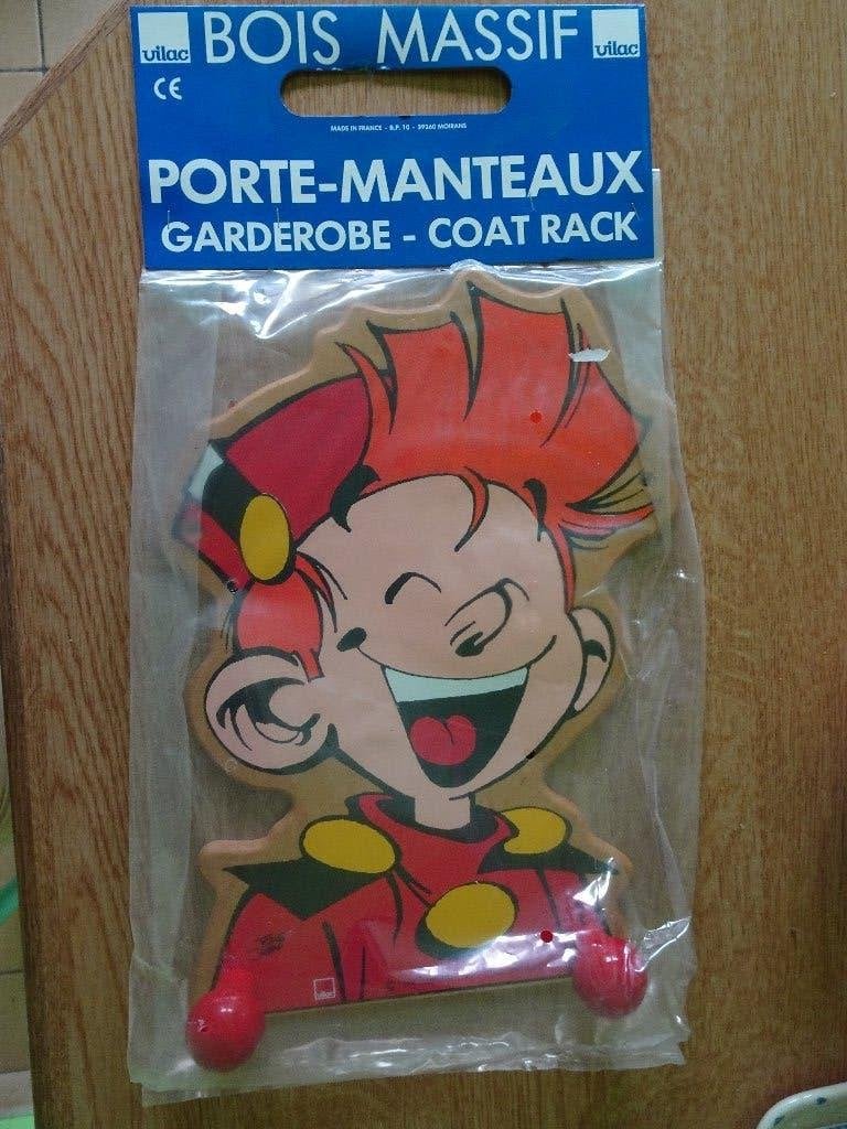 Porte manteaux en bois Vilac - Spirou, Enlèvement ou Envoi, Gaston ou Spirou, Neuf, Statue ou Figurine