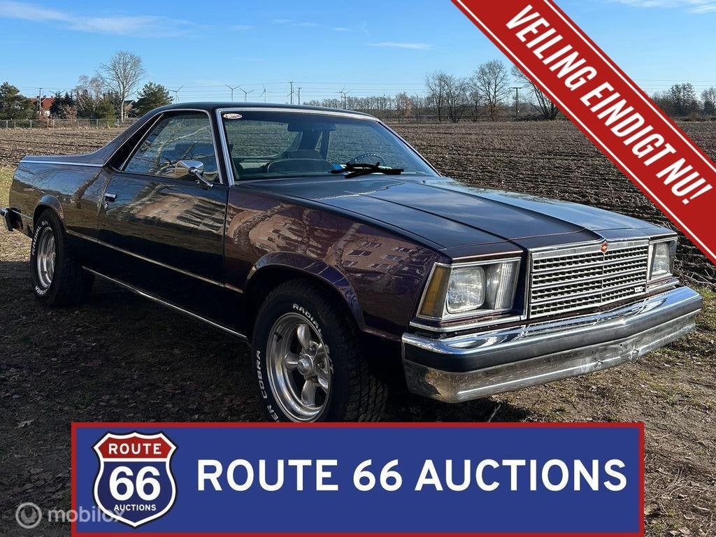 Chevrolet El Camino | 1979 | Route 66 Auctions, Auto's, Chevrolet, Zwart, Bedrijf, Handgeschakeld