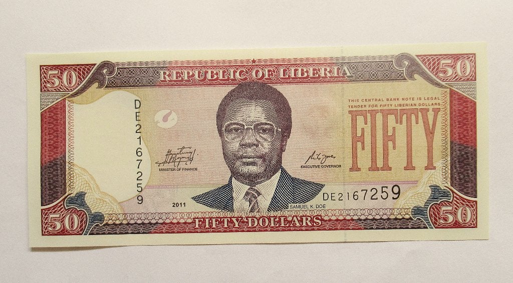 Liberia 50 Dollars 2011, Timbres & Monnaies, Envoi