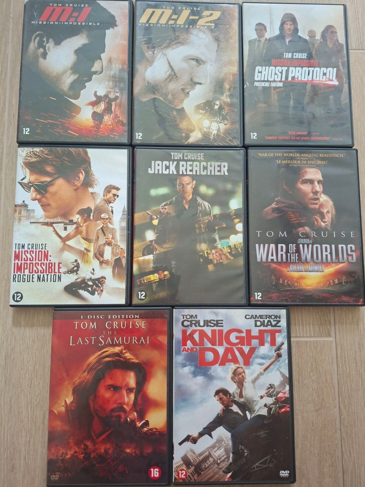 DVD Lot Tom Cruise - 8 Action/Thriller Topfilms (o.a. Missio, Engels, Nederlands, Actie, Ophalen of Verzenden