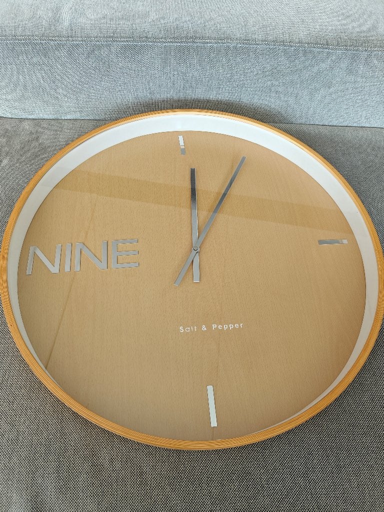Klok S&P 60cm diameter, Huis en Inrichting, Ophalen, Wandklok, Analoog, Zo goed als nieuw