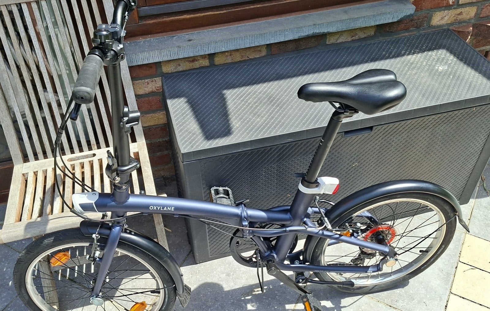 vélo pliable oxylane 500 20p 7 vitesses comme neuf, Vélos & Vélomoteurs, Enlèvement, Totalement pliable, Vitesses