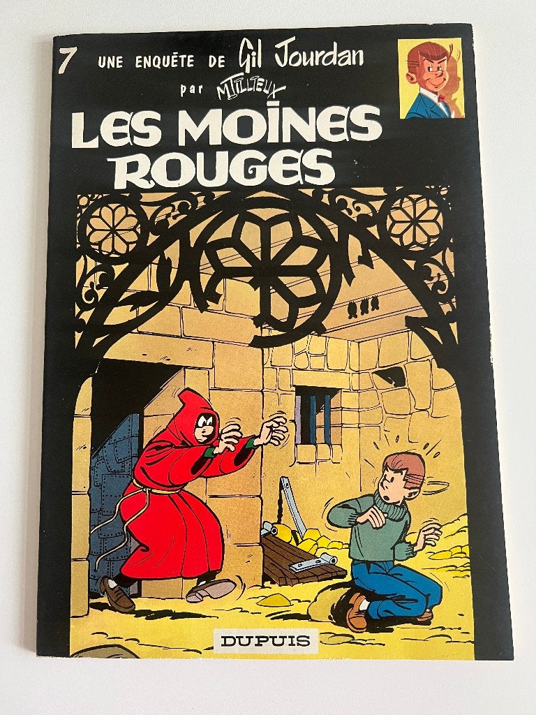 BD Gil Jourdan Les moines rouges, Eén stripboek, Ophalen of Verzenden, M. Tillieux, Gelezen