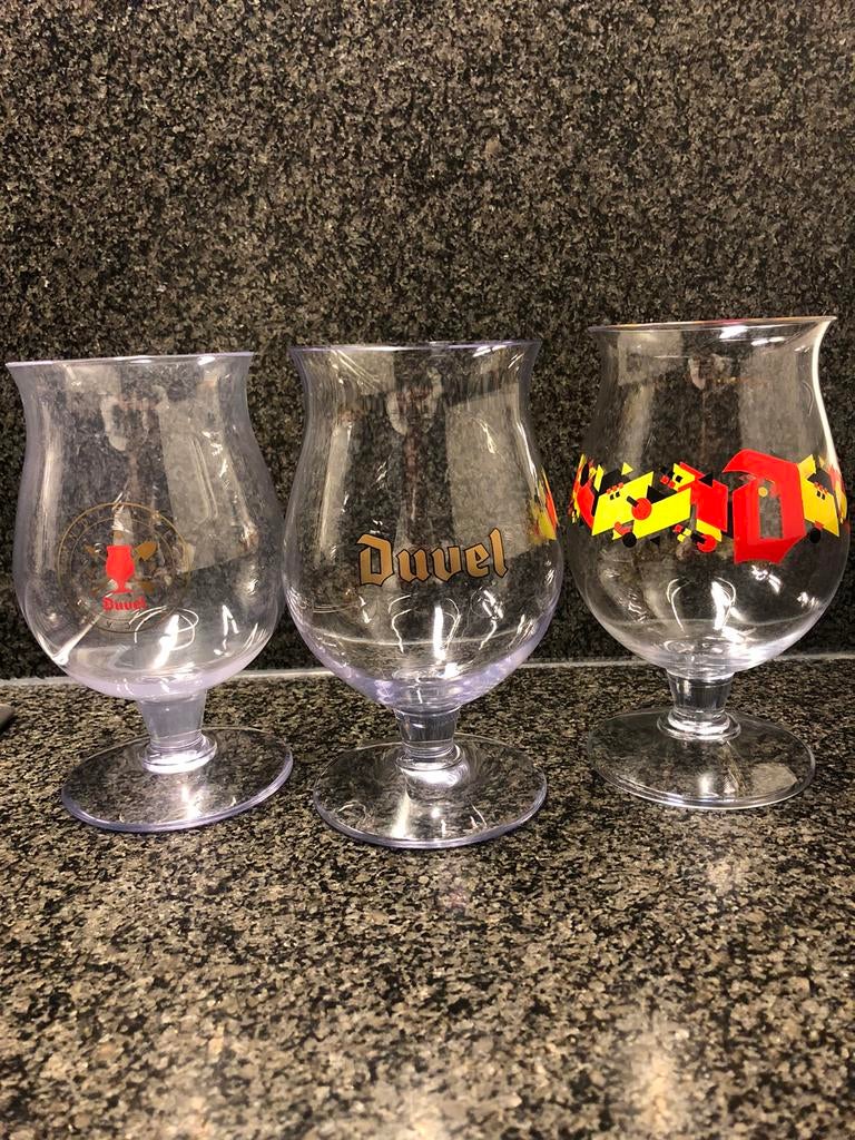 Duvel glas onbreekbaar trio, Ophalen of Verzenden, Nieuw, Bierglas
