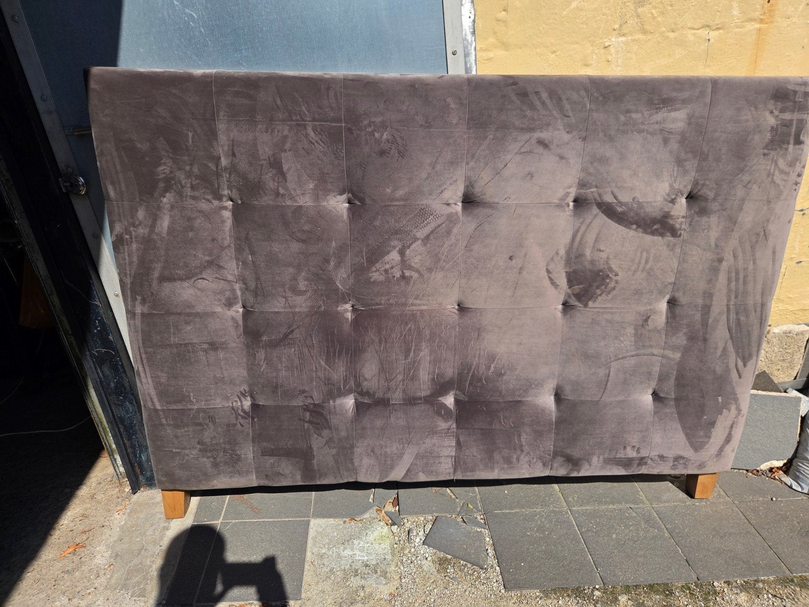 hoofdbord boxspring, Autres dimensions, Gris, Comme neuf, Enlèvement