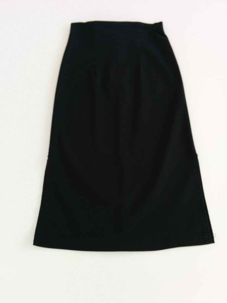 Zwarte kokerrok met splitten opzij maat XS, Zwart, Ophalen of Verzenden, Zo goed als nieuw, Maat 34 (XS) of kleiner