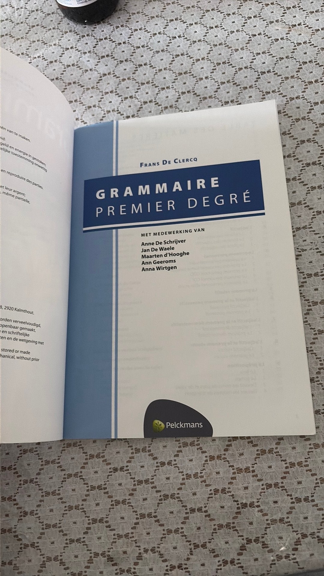 Grammaire Premier degré, Boeken, Ophalen of Verzenden, Zo goed als nieuw, Frans