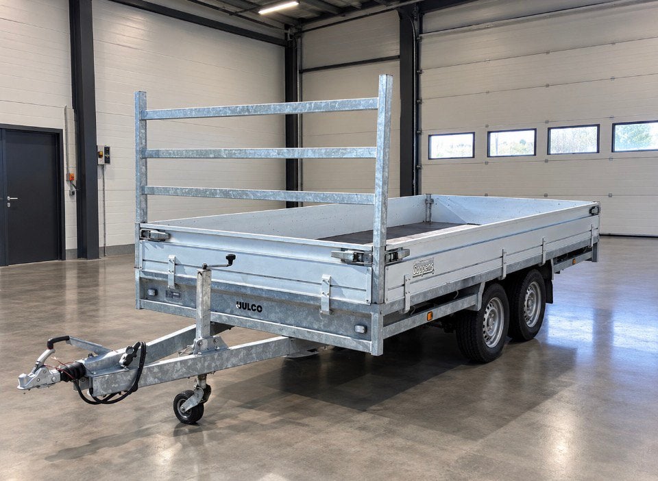 Geremde plateau aanhanger Hulco trailers, Ophalen, Gebruikt
