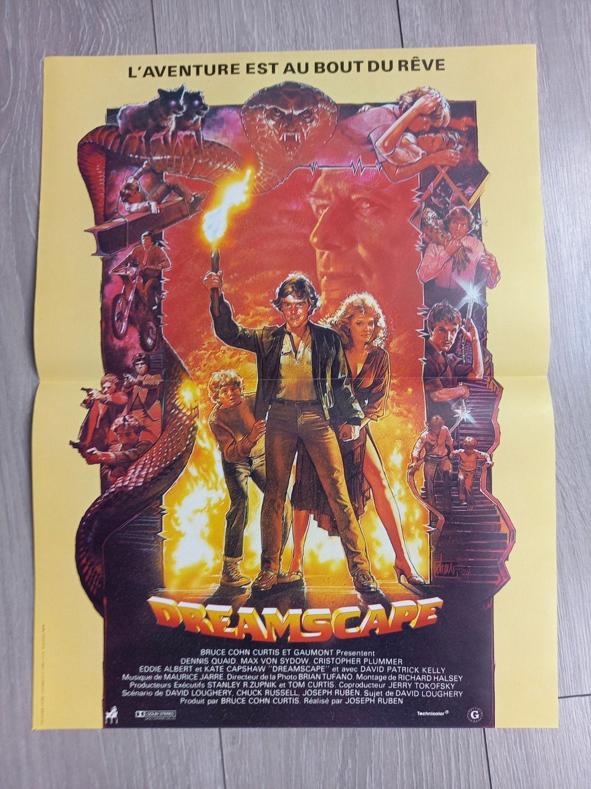 Affiche cinema Dreamscape, Enlèvement, Utilisé, Cinéma et TV