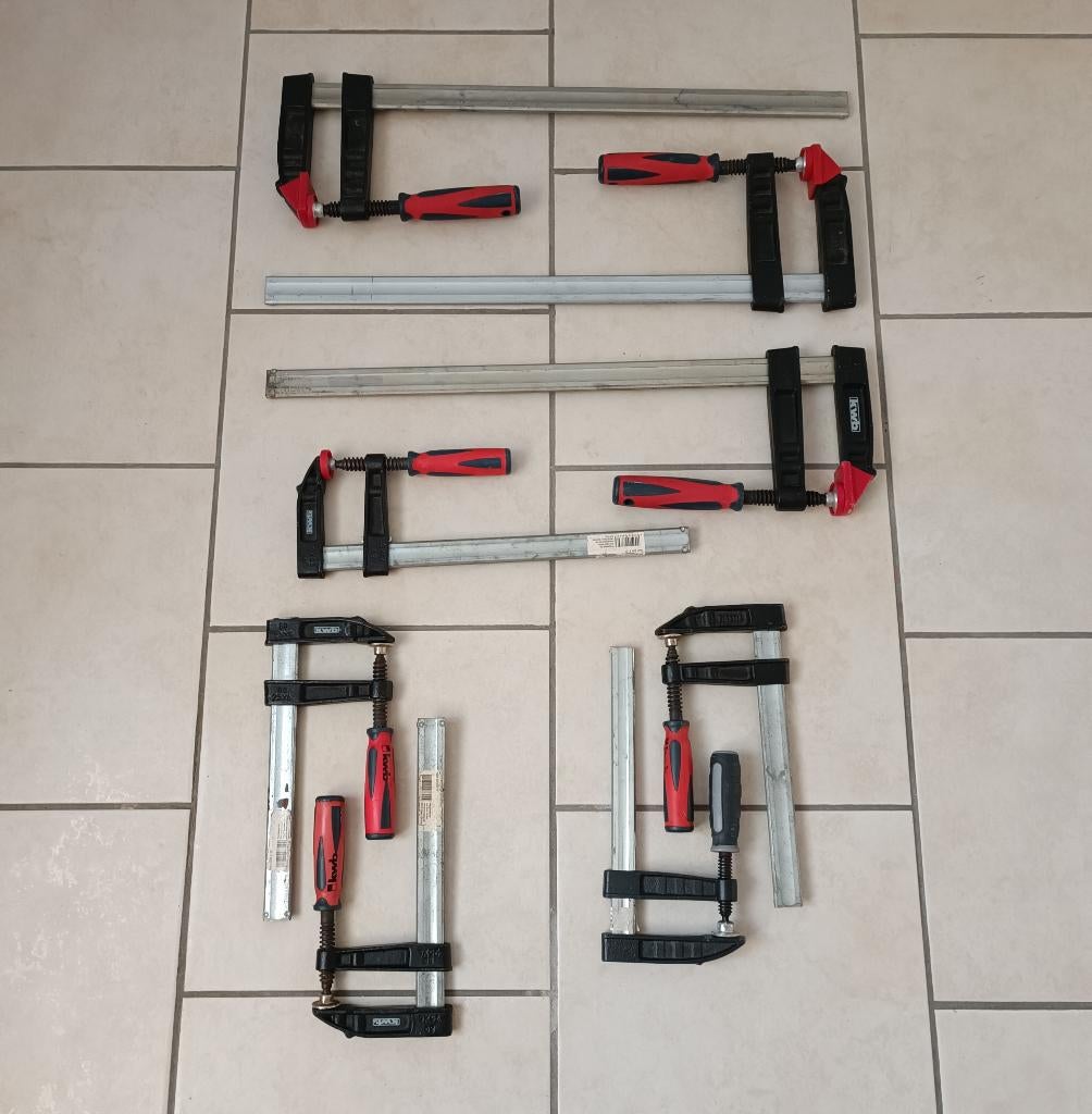 Lot de 8 serre-joints, Enlèvement, Utilisé