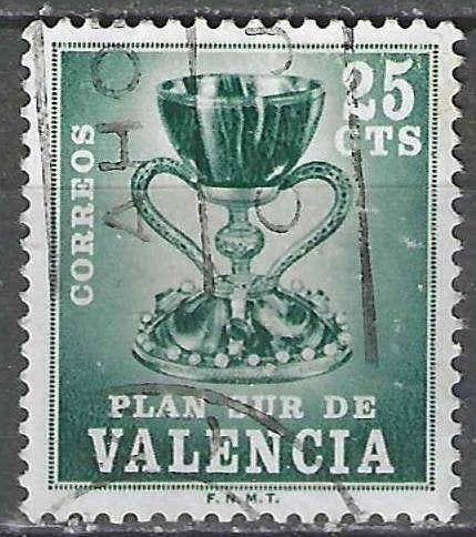 Spanje 1968 - Yvert 1534 - Verplichte taks Valencia (ST), Verzenden, Gestempeld
