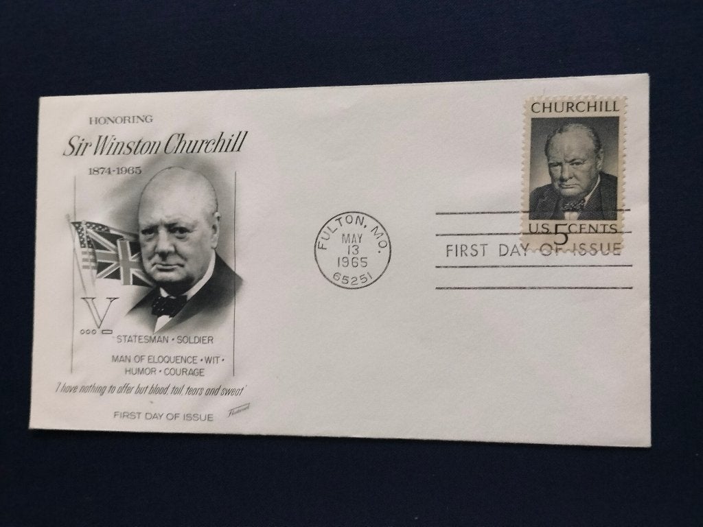 États-Unis 1965 - FDC Sir Winston Churchill, drapeau, Envoi, Affranchi, Amérique du Nord