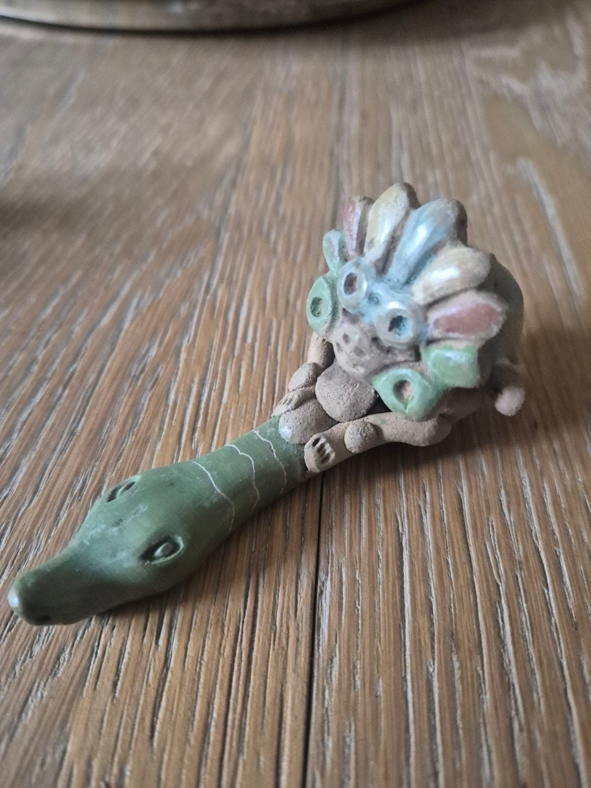 vintage azteekse pijp met slang azteken rariteit, Antiek en Kunst, Ophalen of Verzenden