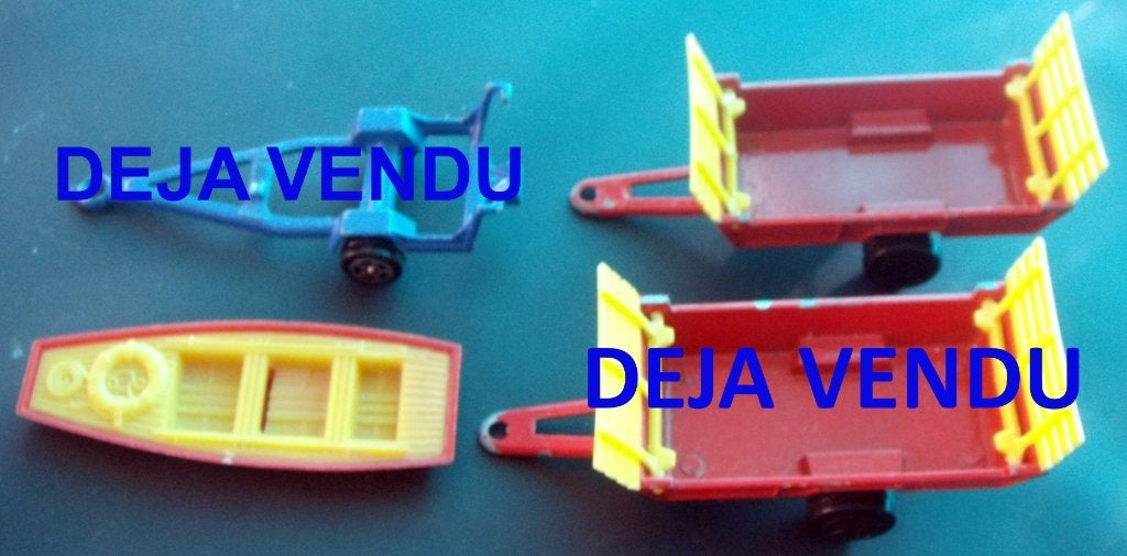 1 remorque Majorette 369-2 + 1 barque pompier Corgi 362, Enlèvement ou Envoi, Utilisé
