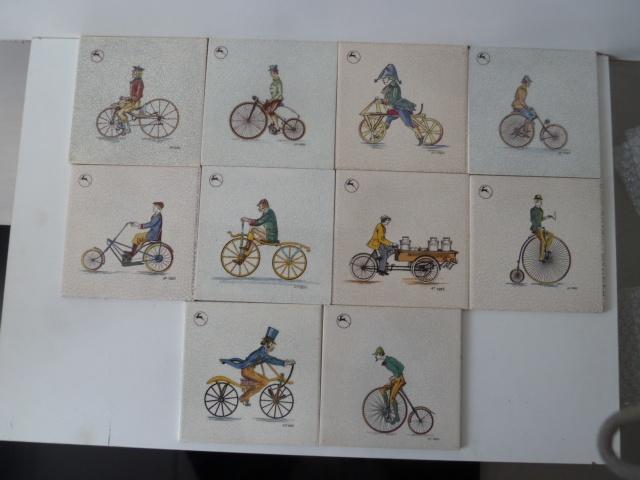 antieke fiets fiets-tegels oldtimer classic retro vintage, Antiek en Kunst, Ophalen of Verzenden