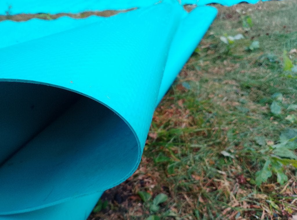 Dekzeil voor snoei werken, Ophalen