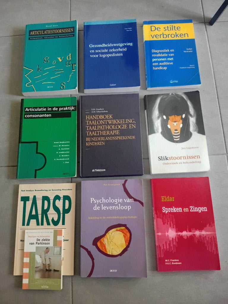 Boeken logopedie, Ophalen, Zo goed als nieuw, Hogeschool