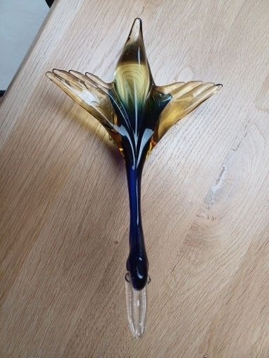 murano zwaan of eend kolbal blauw L 28 in prima staat, Ophalen