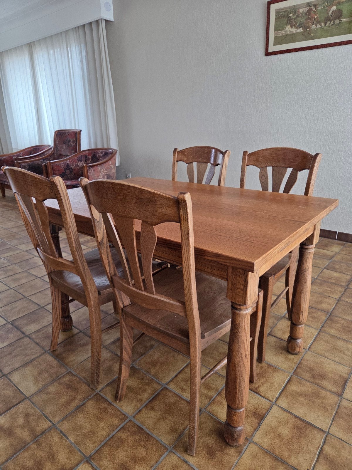 tafel + stoelen, Ophalen