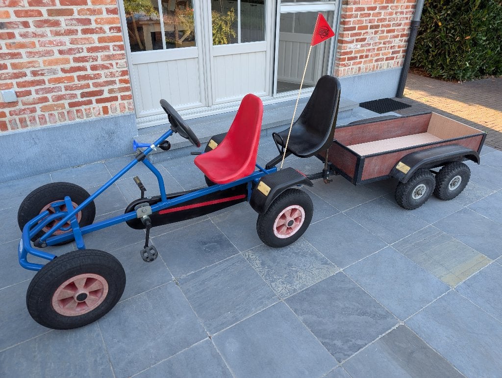 Berg gocart met 2 zitjes en dubbelas aanhangwagen, Ophalen, Zo goed als nieuw, Berg, Duozit