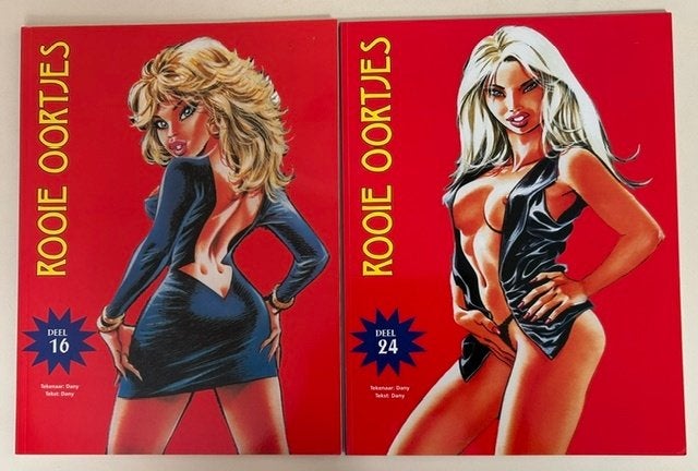 2x ROOIE OORTJES DANY 16 + 24 SEXY EROTISCH HUMOR, Boeken, Ophalen of Verzenden, Zo goed als nieuw, Dany, Meerdere stripboeken