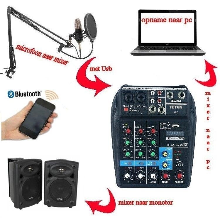 Studio Opname Set voor Stream, Zang, Vlog Studio-1, Ophalen of Verzenden, Nieuw, Studiomicrofoon