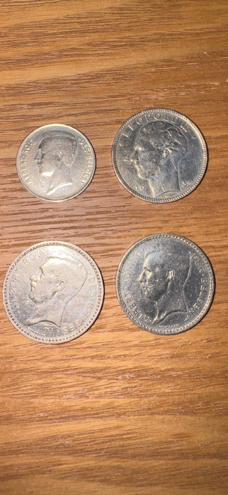 Belgische zilveren munten Albert I & Leopold III, Postzegels en Munten, Ophalen of Verzenden, België, Losse munt, Zilver