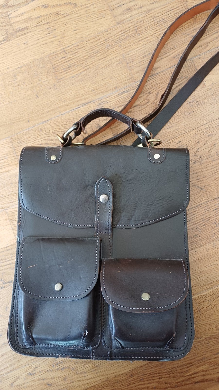 Sacoche en cuir. Vintage, Bijoux, Sacs & Beauté, Enlèvement ou Envoi, Cuir