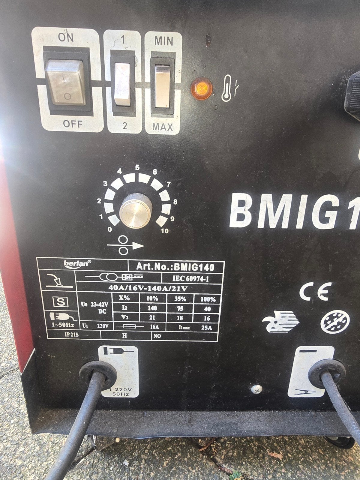 Mig lasapparaat BMIG-140, Doe-het-zelf en Bouw, Ophalen, Zo goed als nieuw, Minder dan 150 ampère, Overige typen