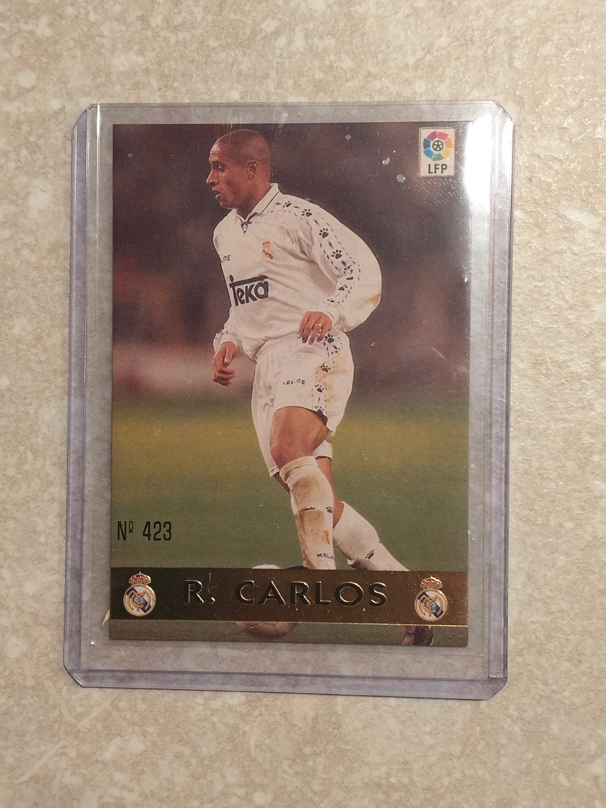 Mundi Cromo Roberto Carlos Real Madrid 1996-1997, Ophalen of Verzenden