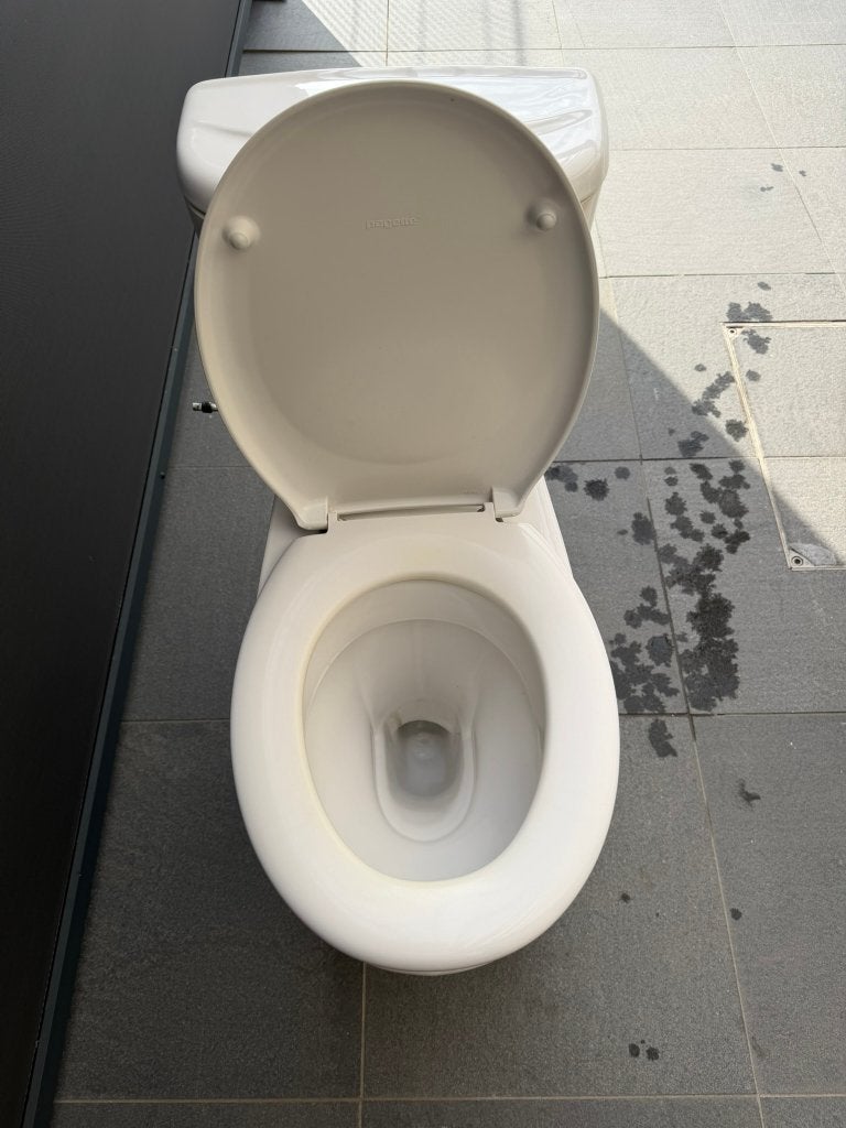 Staand toilet, Enlèvement, Utilisé, Pierre, Toilettes