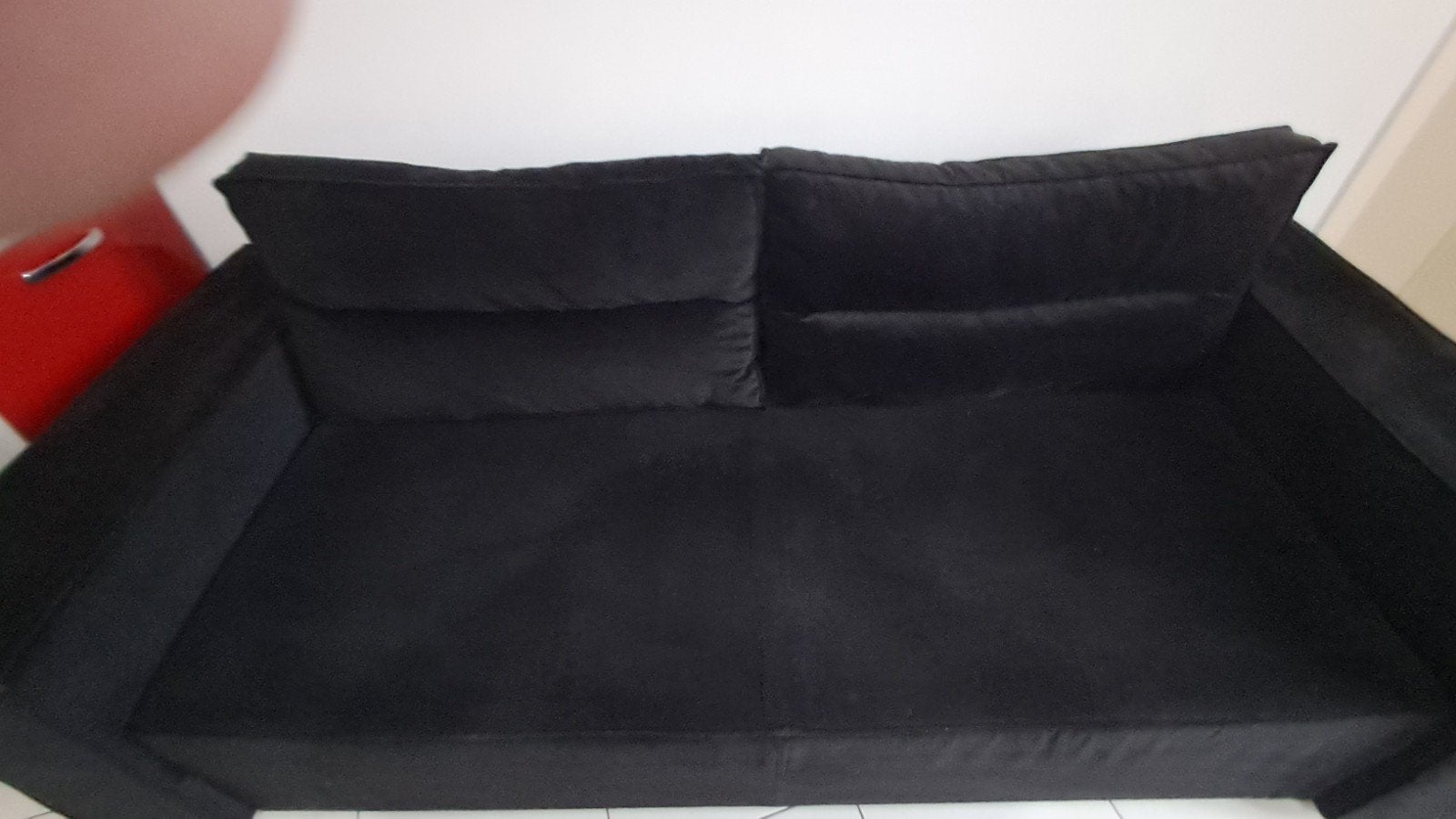 divan 3 places très peu très peu servi faisant lit clic-clac, Maison & Meubles, Enlèvement, Comme neuf, Trois personnes, Synthétique