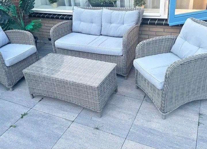 Leuke loungeset tuinset, Tuin en Terras, Ophalen, 4 zitplaatsen, Bank, Zo goed als nieuw