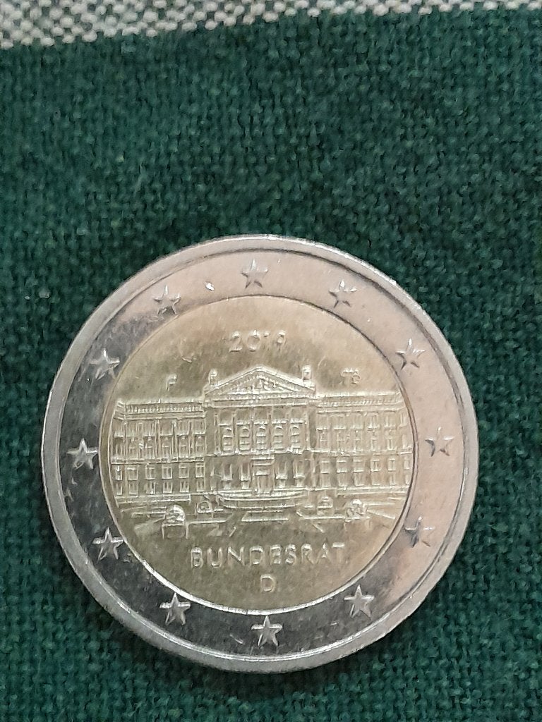 2 euromunt Bundensrat Duitsland 2019 D, Postzegels en Munten, Ophalen of Verzenden, Duitsland, 2 euro, Losse munt