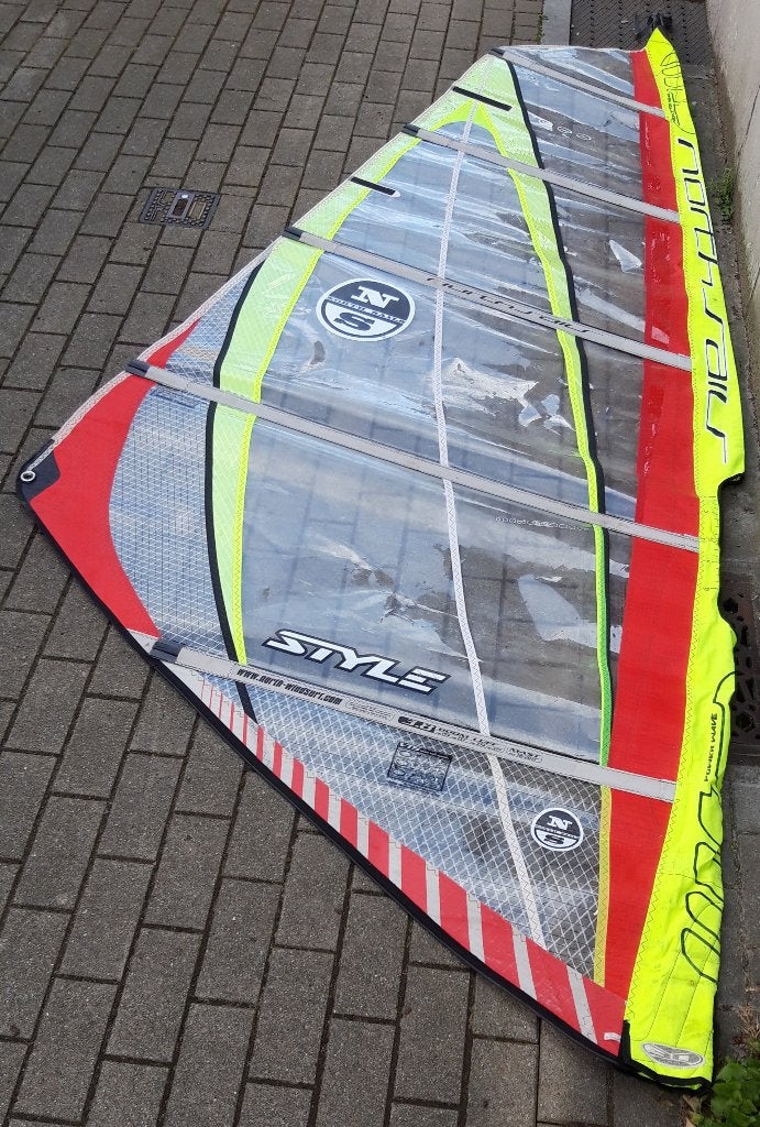 Voile North Style 3.8, Sports nautiques & Bateaux, Planche à voile, Utilisé, Voile, North Sails, Avec sac de transport, 3.5 à 5 m²