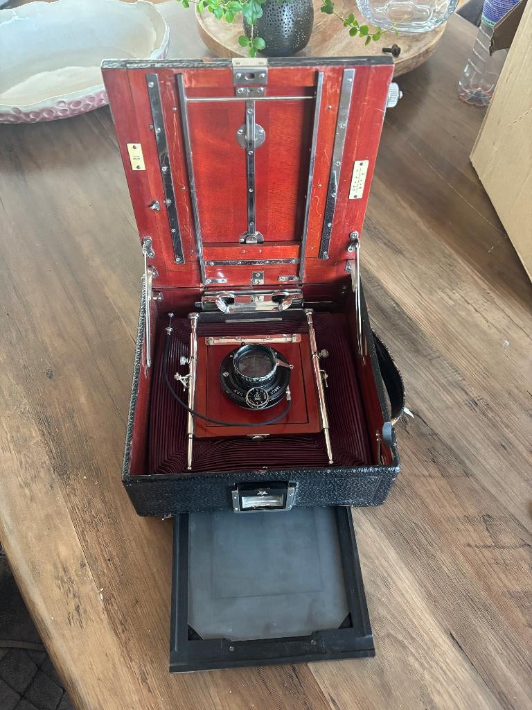 Appareil photo pliable ancien (1900-1930) soufflet et tissu, TV, Hi-fi & Vidéo, Appareils photo analogiques, Utilisé, Compact