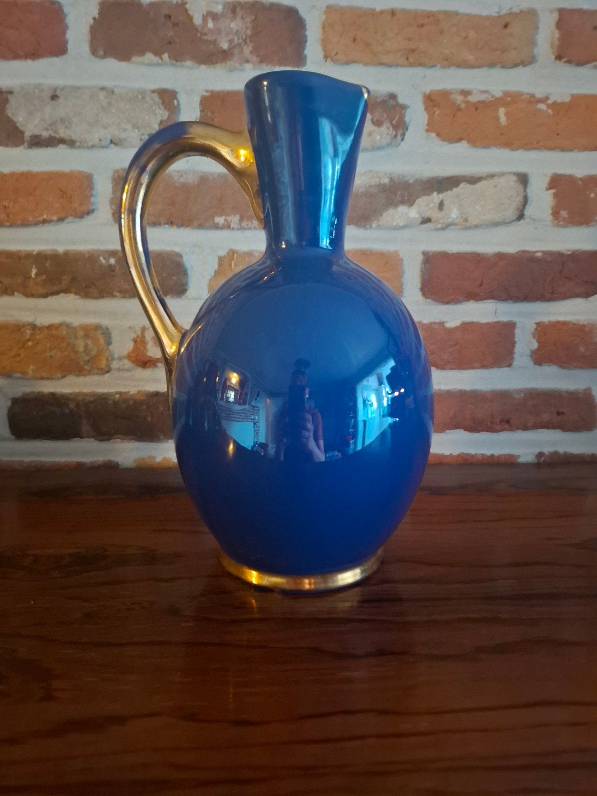 Vintage blauwe boch vaas, Ophalen of Verzenden, Blauw