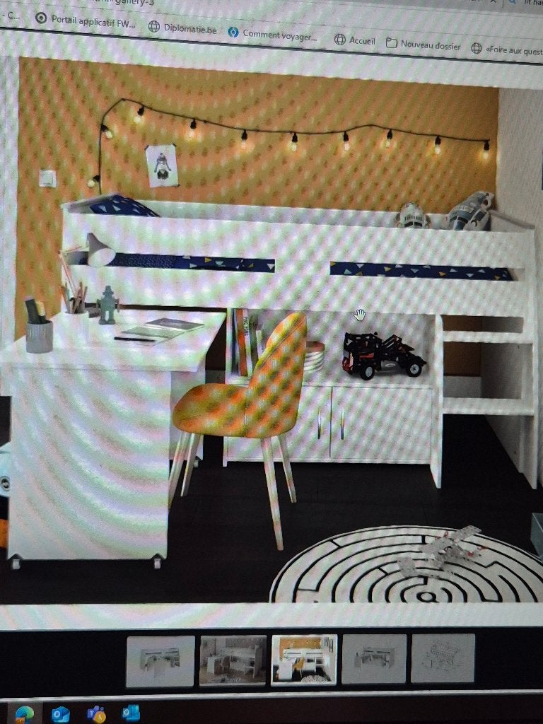 Chambre à coucher enfant, Enlèvement, Comme neuf, Une personne, Blanc