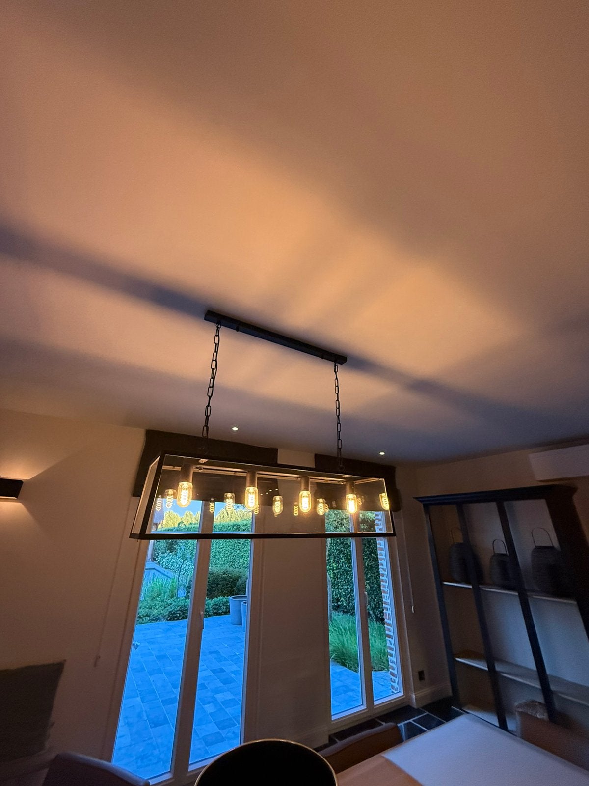 Landelijke hanglamp, Ophalen, E27 (groot), Glas, Landelijk